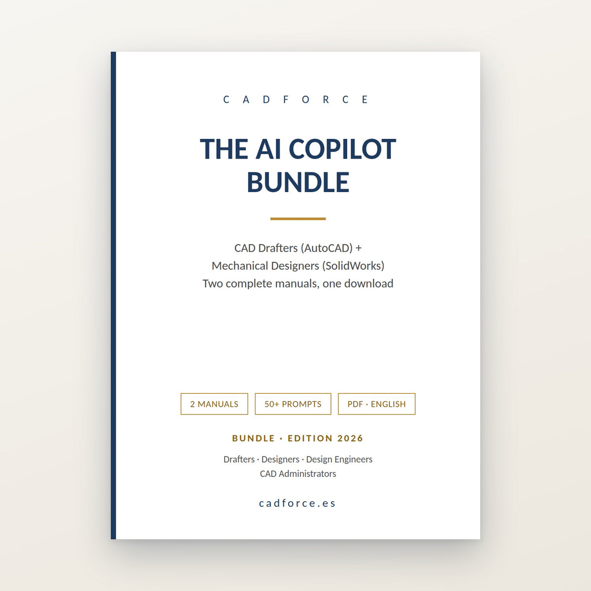 Cover of the CADForce AI Copilot bundle for AutoCAD and SolidWorks