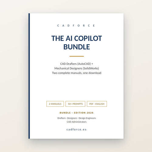 Cover of the CADForce AI Copilot bundle for AutoCAD and SolidWorks